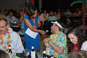 People at table of 2015 Beach Ball