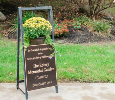 Abbie Hunt Bryce Home Rotary Memorial Garden sign