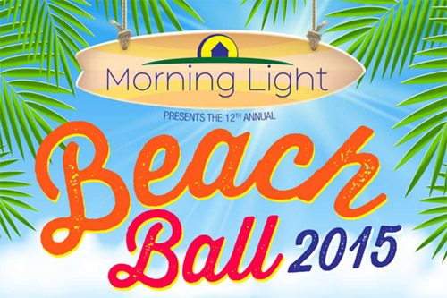 Morning Light Beach ball 2015 sign