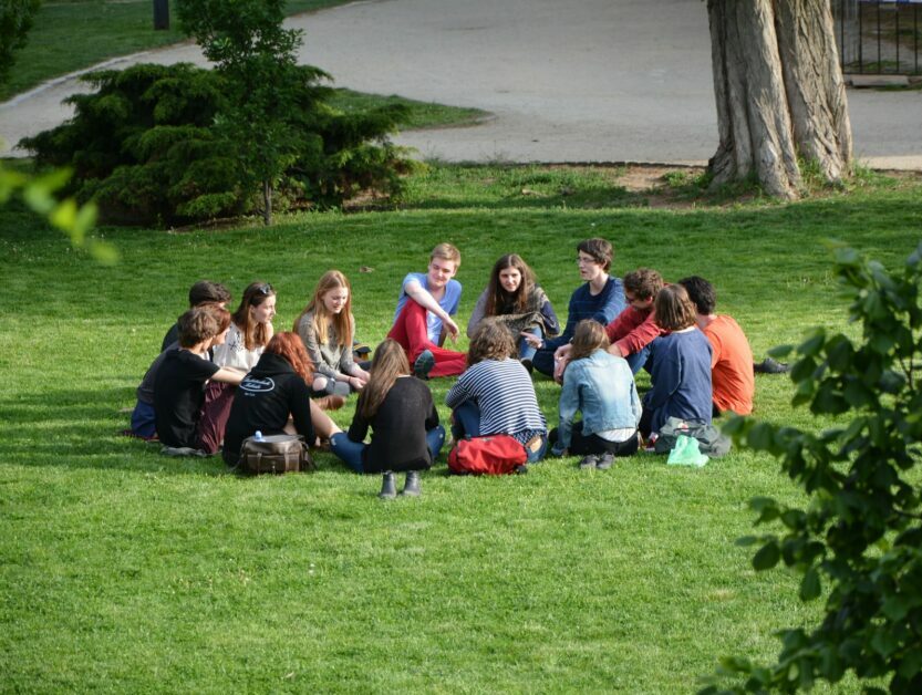 People sitting in a circle